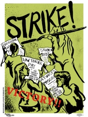 Poster Syndicate "Cal State University Strike" screenprint 2016